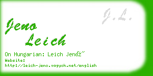 jeno leich business card